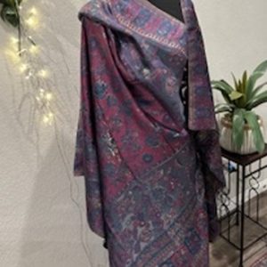 Kani Woven Moonlight Shawl – Pink and Light Blue